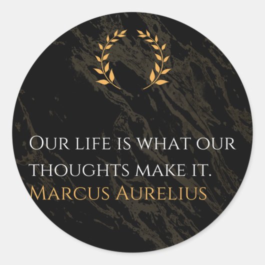 Sticker Rond La vérité de Marcus Aurelius : façonner la vie (Devant)