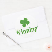 Sticker Rond La victoire de Charlie Sheen St. Patrick's Day (Enveloppe)