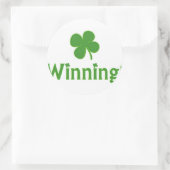 Sticker Rond La victoire de Charlie Sheen St. Patrick's Day (Sac)