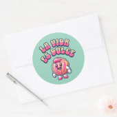 Sticker Rond La Vida es Dulce Concha Rosa Pan Dulce (Enveloppe)