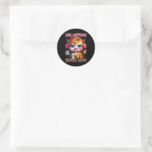 Sticker Rond La vie arrive, le café aide (Sac)