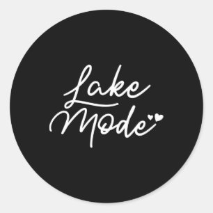 Sticker Rond La vie au lac pendant les vacances d'été de campin