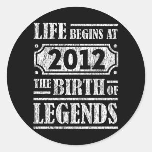 Sticker Rond La Vie Commence 2012 La Naissance De La Légende 9