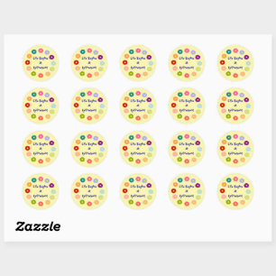 Sticker Rond La vie commence à la retraite