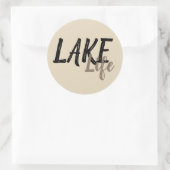 Sticker Rond LA VIE DU LAC nautique | (Sac)