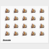Sticker Rond La vie en scooter (Feuille)