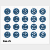 Sticker Rond La vie est bien (Feuille)
