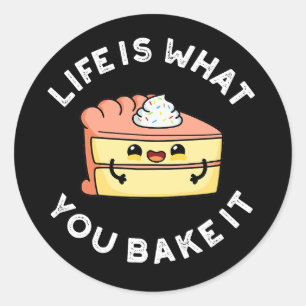 Sticker Rond La Vie Est Ce Que Vous Faites Gâter La Nourriture