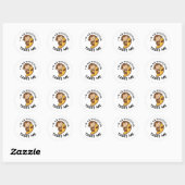 Sticker Rond La vie est courte (Feuille)