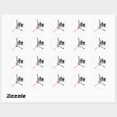 Sticker Rond La vie est courte (Feuille)