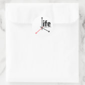 Sticker Rond La vie est courte (Sac)