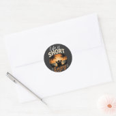 Sticker Rond La vie est courte, profitez (Enveloppe)