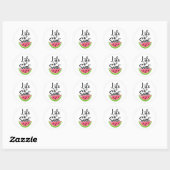 Sticker Rond La vie est douce (Feuille)