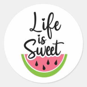 Sticker Rond La vie est douce