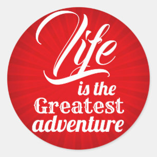 Sticker Rond La vie est la plus grande aventure
