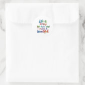 Sticker Rond La Vie Est Masse (Sac)