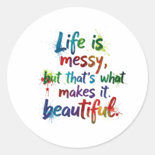 Sticker Rond La Vie Est Masse
