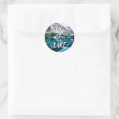Sticker Rond La vie est meilleure au lac (Sac)