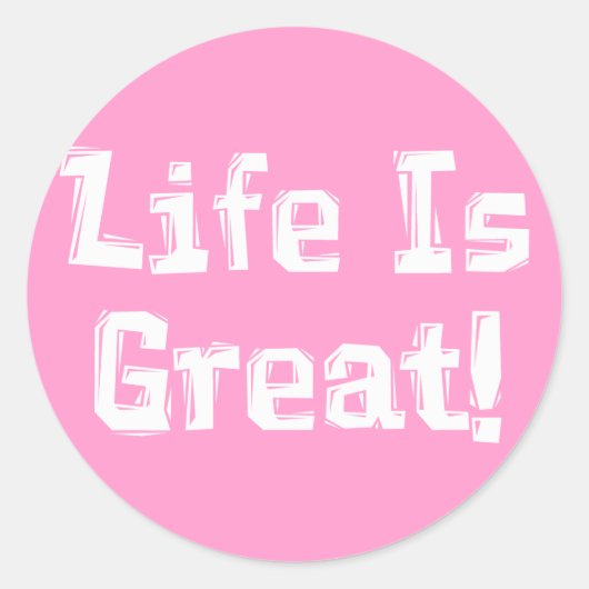 Sticker Rond La Vie Est Un Grand Cadeau (Devant)