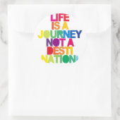 Sticker Rond La Vie Est Un Voyage (Sac)