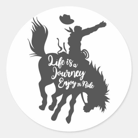 Sticker Rond La vie est un voyage amusant - Choisir la couleur  (Devant)