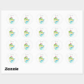 Sticker Rond La vie est une plage (Feuille)