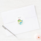 Sticker Rond La vie est une plage (Enveloppe)