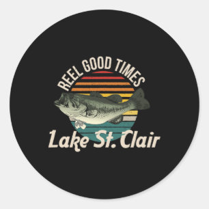 Sticker Rond La vie lacustre du lac St Clair, des moments de pê