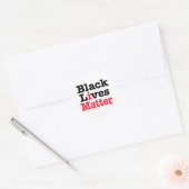 Sticker Rond La vie noire importe (Enveloppe)