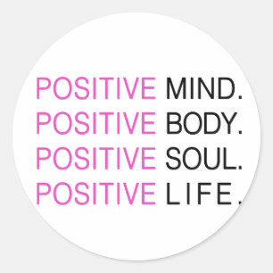 Sticker Rond La vie positive d'âme de corps d'esprit