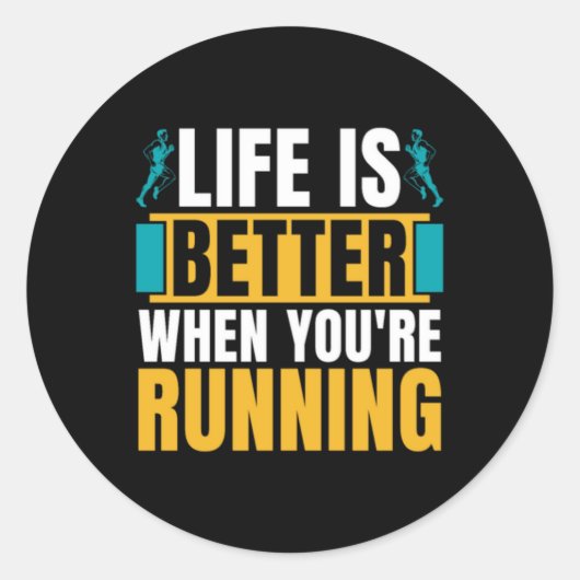 Sticker Rond La Vie Transcanadienne Est Meilleure Lorsque L'Ath (Devant)