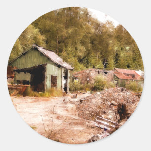 STICKER ROND LA VIEILLE MINE D'OR