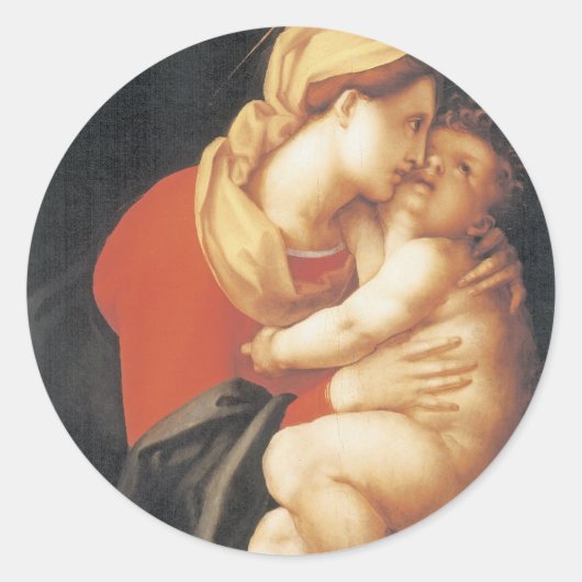 Sticker Rond La Vierge et l'enfant (Devant)