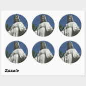 Sticker Rond La Vierge Marie (Feuille)