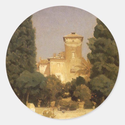 Sticker Rond La Villa Malte, Rome par Lord Frederic Leighton (Devant)
