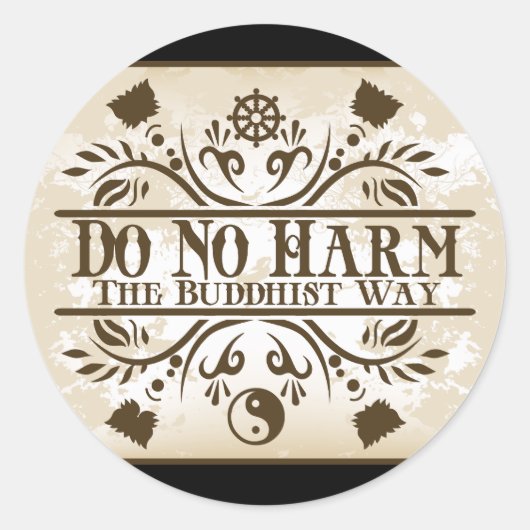 Sticker Rond La voie bouddhiste (Devant)
