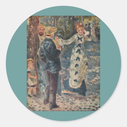 Sticker Rond La voilure de Pierre-Auguste Renoir (1876) (Devant)