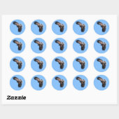 Sticker Rond La vue d'en haut (Feuille)