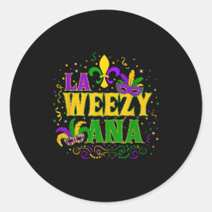 Sticker Rond La weezy ana carnaval nouvelle-orléans mardi gras 