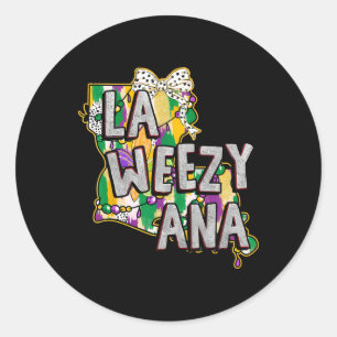 Sticker Rond La Weezy Ana Mardi Gras Louisiane Gras Mardi Lou