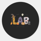 Sticker Rond Lab Scientist Medical Lab Science Halloween Labora (Devant)