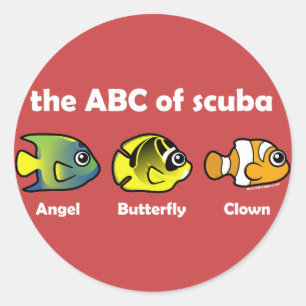 Sticker Rond L'ABC de Scuba