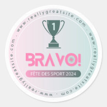 Label Champion Gagnant pour la journée sportive