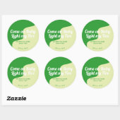 Sticker Rond Label de produit light (Feuille)