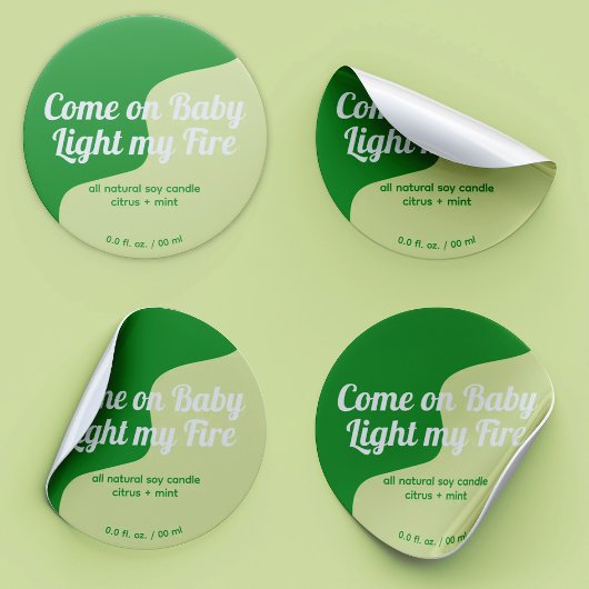 Sticker Rond Label de produit light