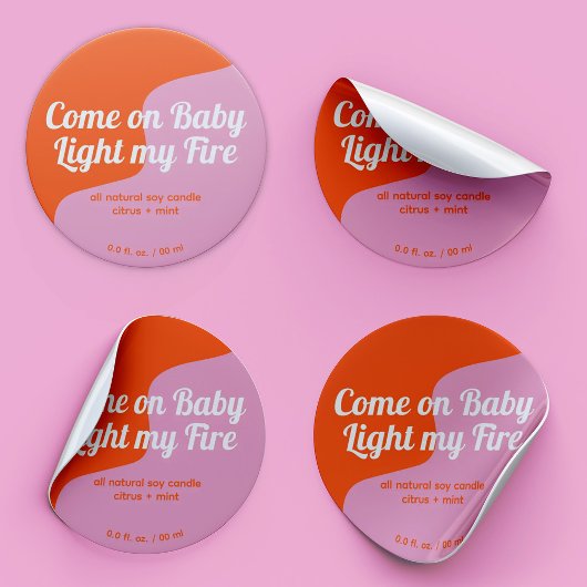 Sticker Rond Label de produit light