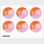 Sticker Rond Label de produit light (Feuille)