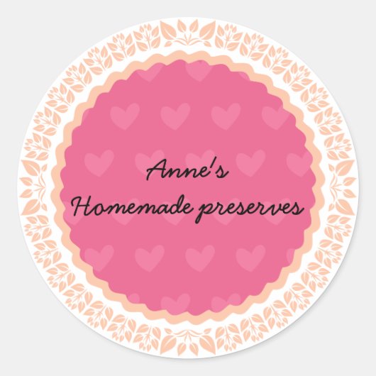 Sticker Rond Label for homemade preserves II (Devant)