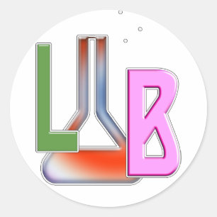 STICKER ROND LABORATOIRE DE LOGO DE LABORATOIRE