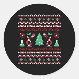 Sticker Rond Laboratoire de sciences Ugly Dna Microbiologie